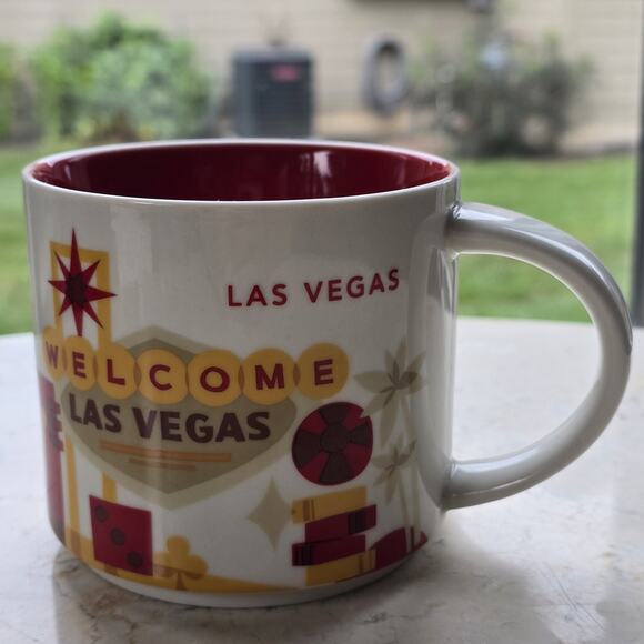 STARBUCKS Las Vegas Nevada 14oz Coffee Mug Cup You Are Here Series Red - Picture 1 of 11